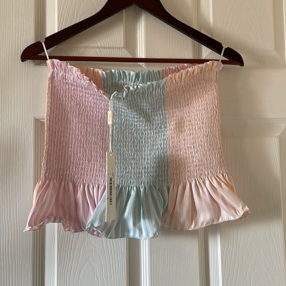 Petersyn X Revolve Marianna tube top in tutti strapless smocked - Picture 2 of 9